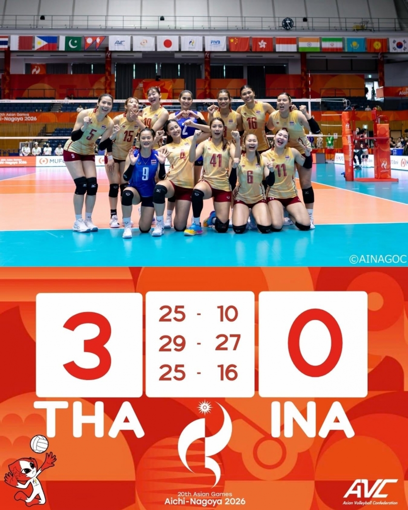 Trực tiếp bóng chuyền nữ Thái Lan vs Indonesia, 8h00 hôm nay 20/9