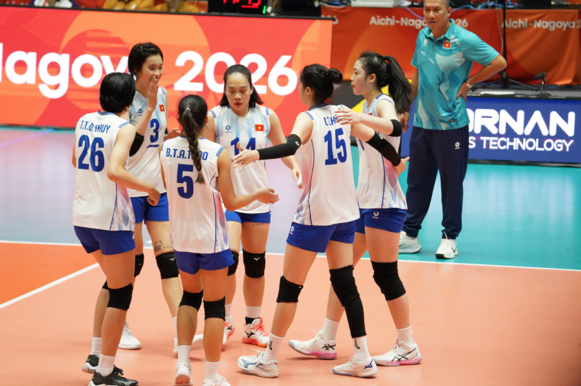 ĐT bóng chuyền nữ Việt Nam thua Hàn Quốc sau 4 set, xếp nhì bảng D ASIAD 2026